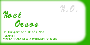 noel orsos business card